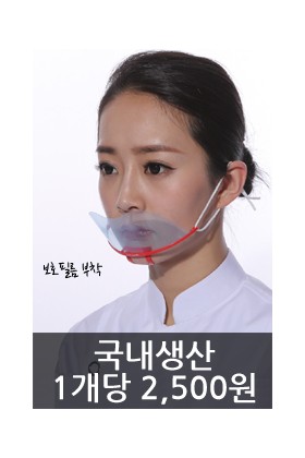 국민보급형/투명위생마스크/1개당 2,500원 made in KOREA(10개한세트)