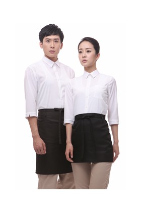 YU04-7WW 백색 스판 칠부셔츠(공용)