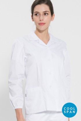 긴팔 TC45수 쿨스판 위생복 셔츠(여성용) /화이트(FS-119)