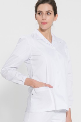 긴팔 TC32수 스판덱스 위생복 셔츠(여성용) /화이트(FS-109)