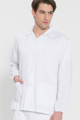 긴팔 TC32수 스판덱스 위생복 셔츠(남성용) /화이트(FS-107)